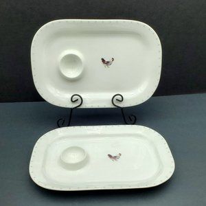 Sophie Allport Chicken Individual Serving Plate Chip Dip Dish French Fry Tray